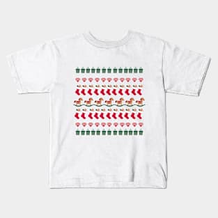 Rocking Horse Ugly Christmas Sweater Shirt Kids T-Shirt